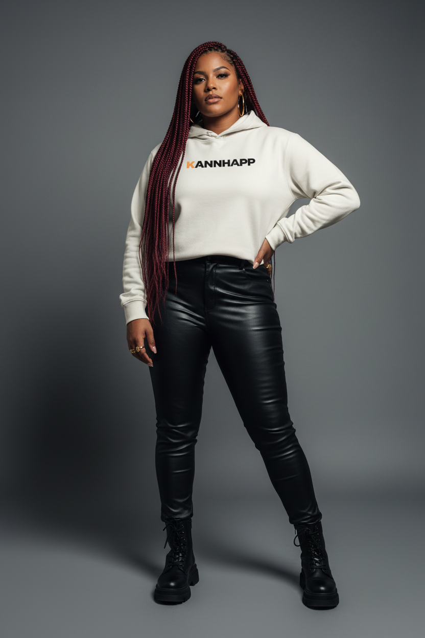 2. Femme métisse curvy tresses studio