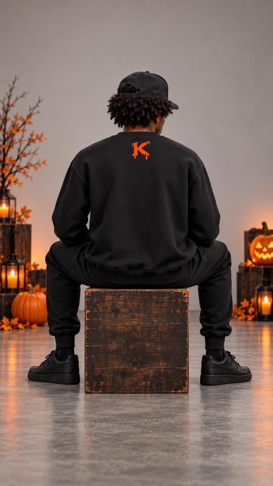 Sweatshirt Halloween KANNHAPP – Collection temporaire – Citrouille Streetwear
