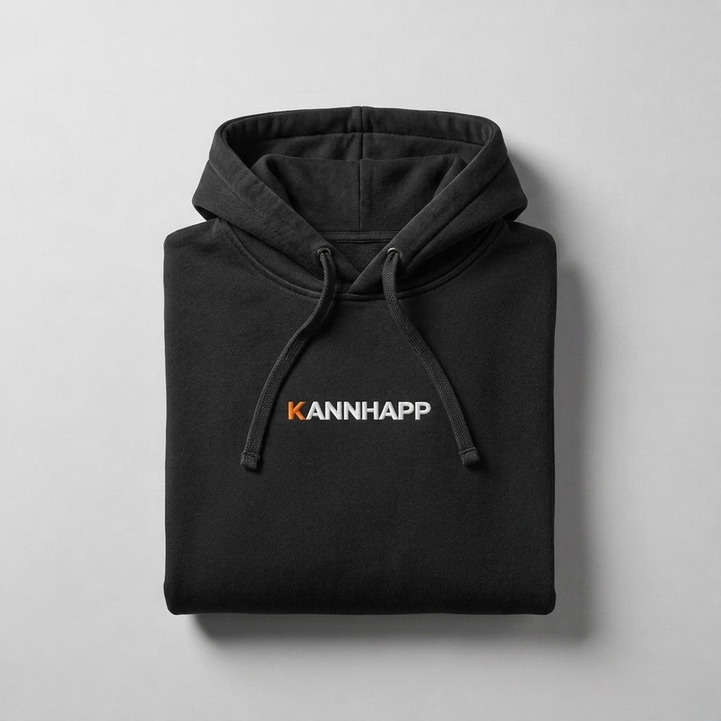 HOODIE PREMIUM KANNHAPP — Logo Blanc Brodé