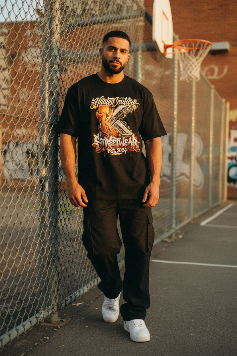 Basket court urbain - Homme Moyen-Oriental