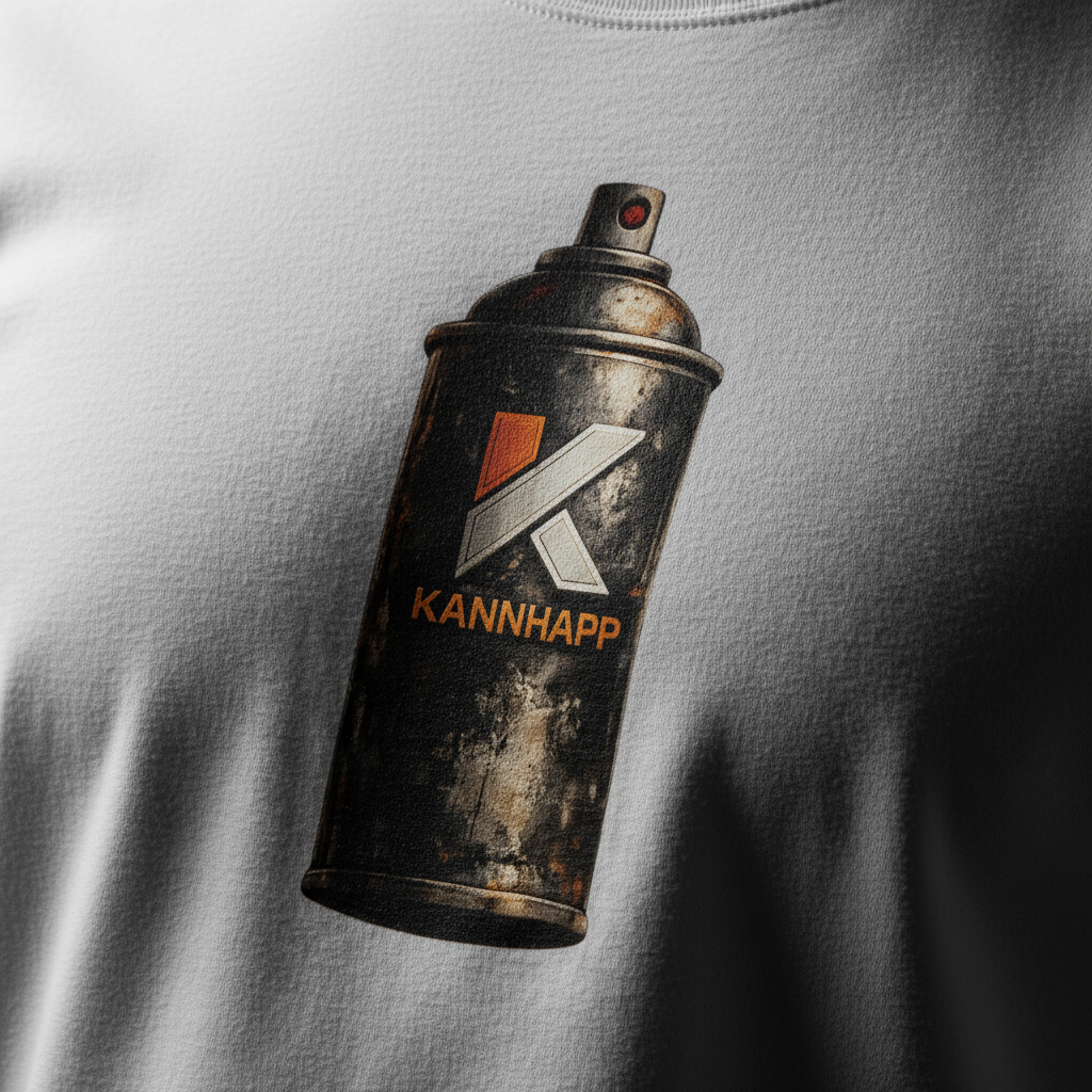 Close-up logo KANNHAPP blanc