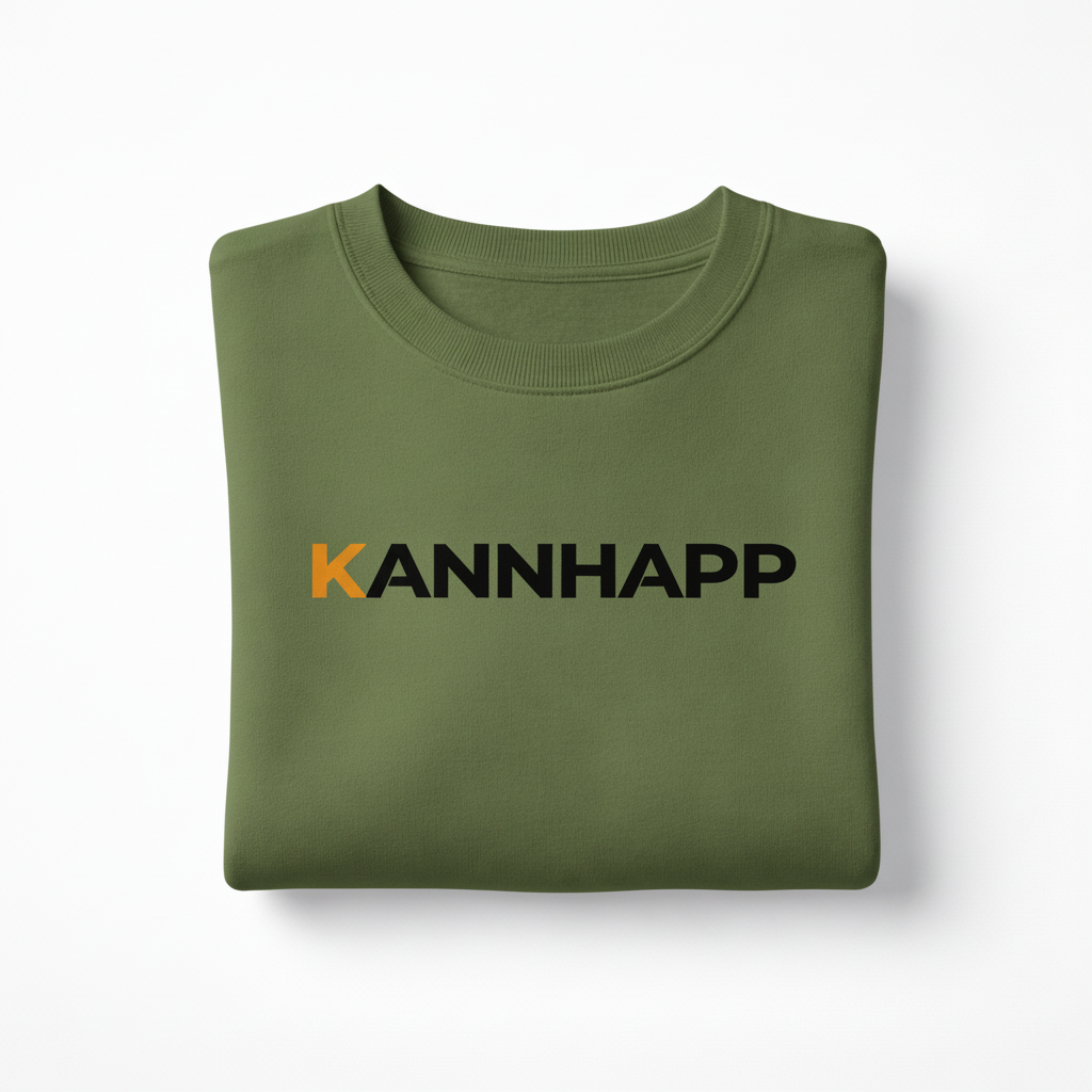 Crewneck Essentiel 18500 Military Green KANNHAPP - Plié Carré Floqué