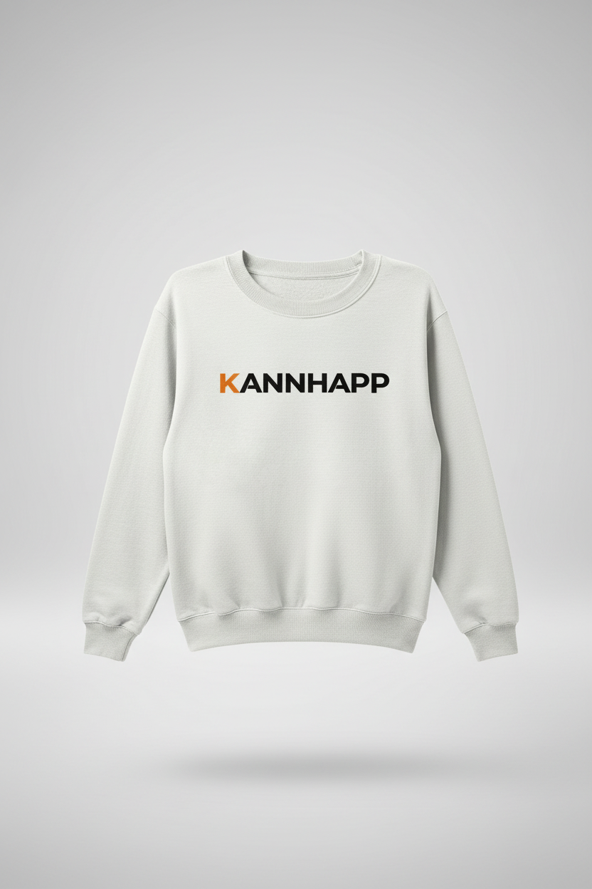 Crewneck Essentiel Blanc KANNHAPP - Cintre Invisible Flocage Référence