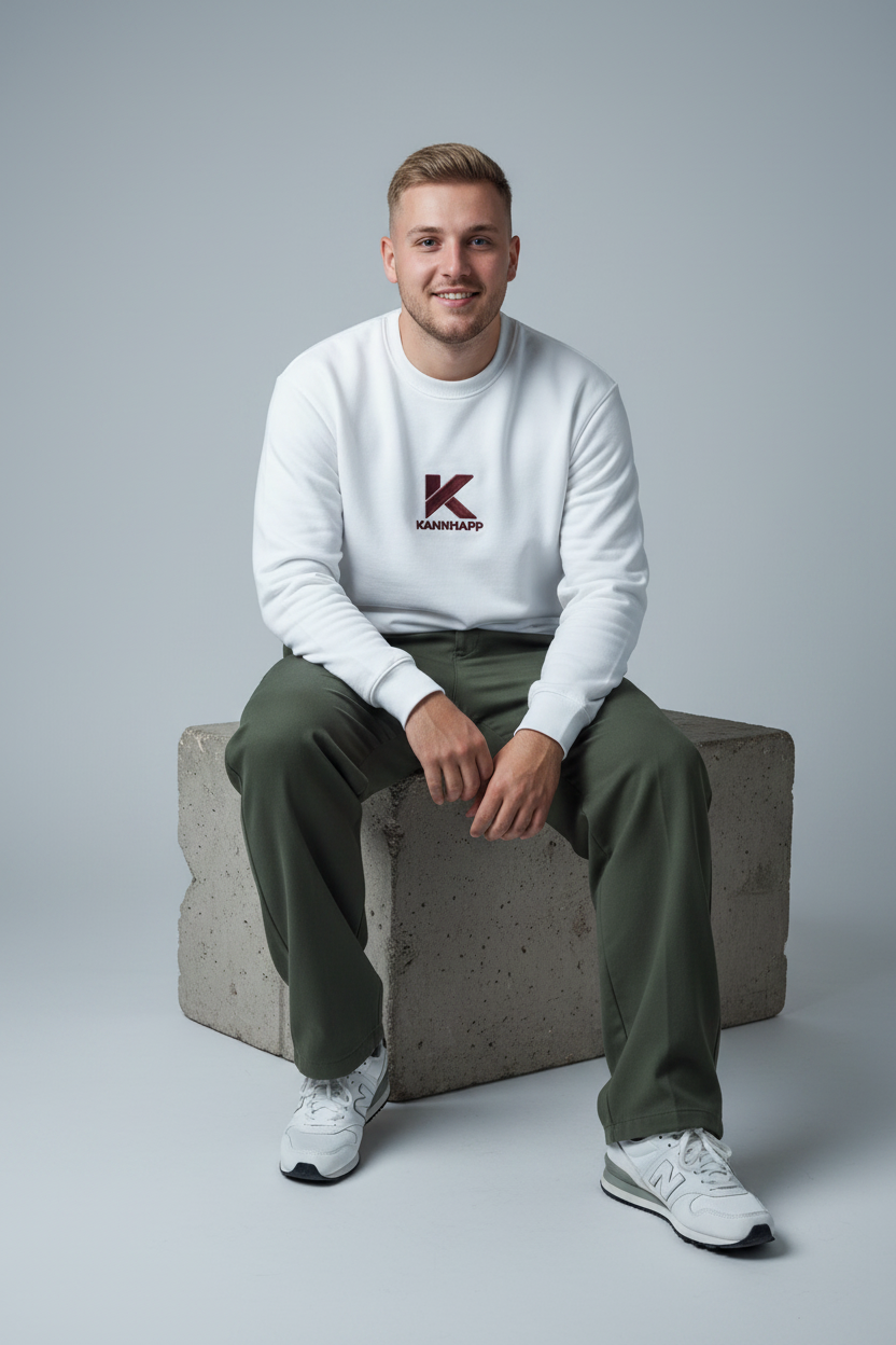 Crewneck KANNHAPP blanc homme français studio