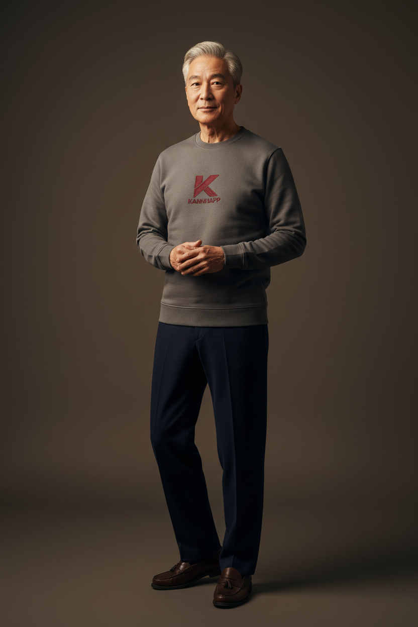 Crewneck KANNHAPP carbon grey homme chinois mature studio