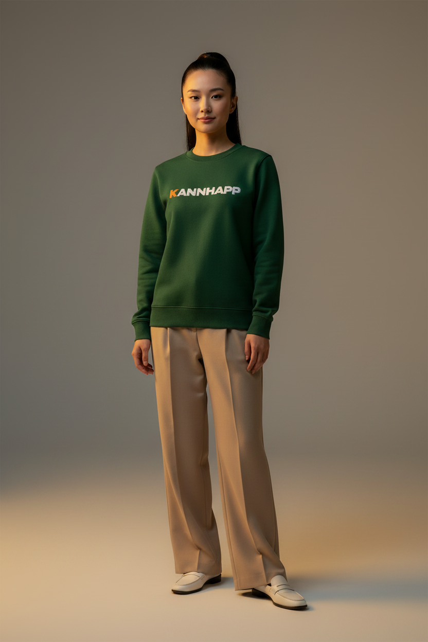 Crewneck KANNHAPP forest green femme japonaise studio