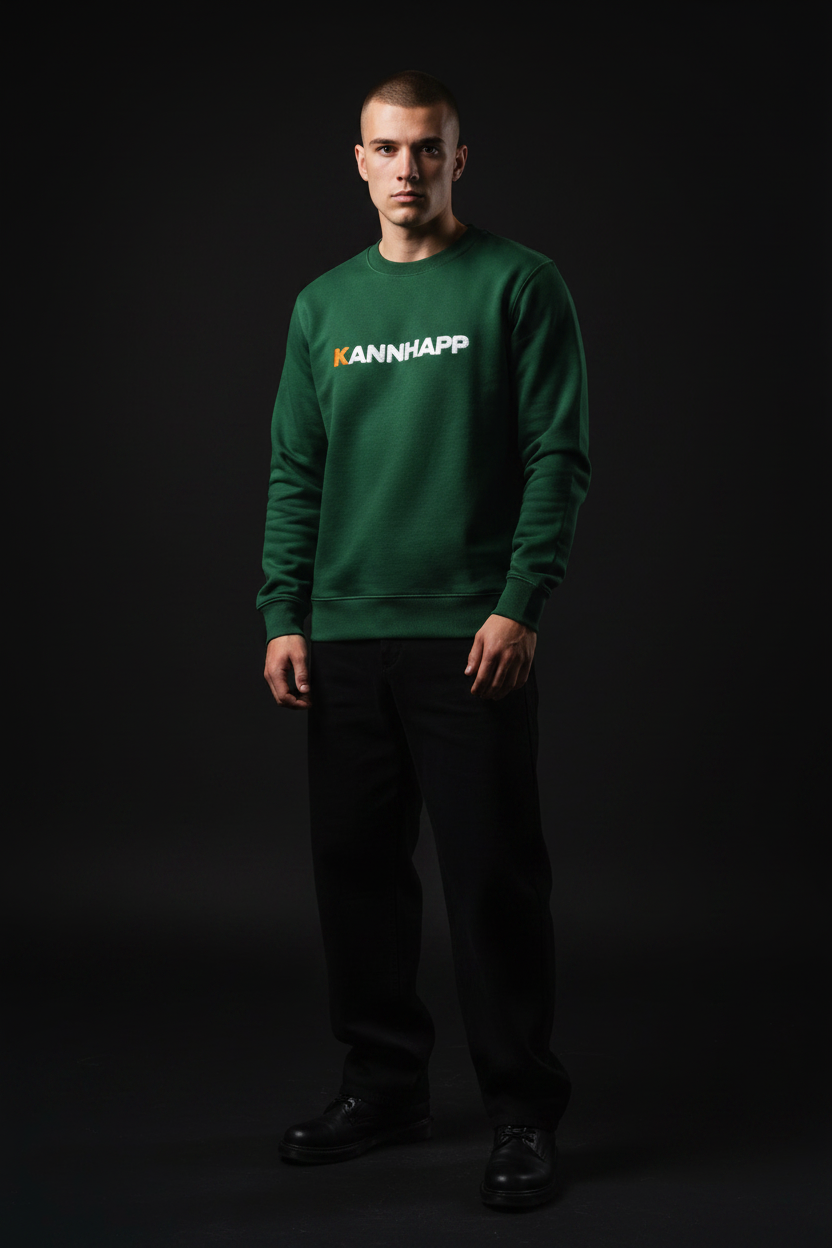 Crewneck KANNHAPP forest green homme fade studio sans bijoux