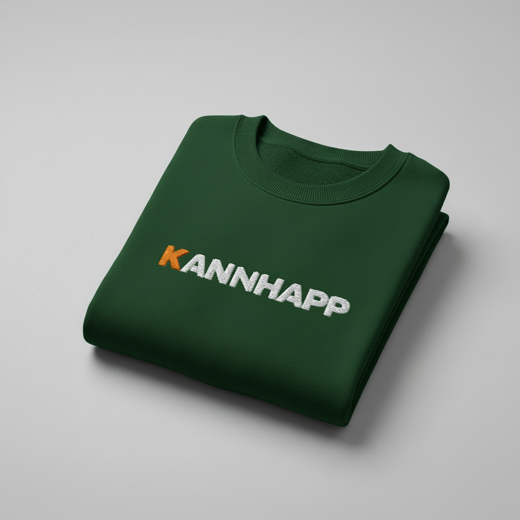 Crewneck KANNHAPP forest green plié carré référence navy
