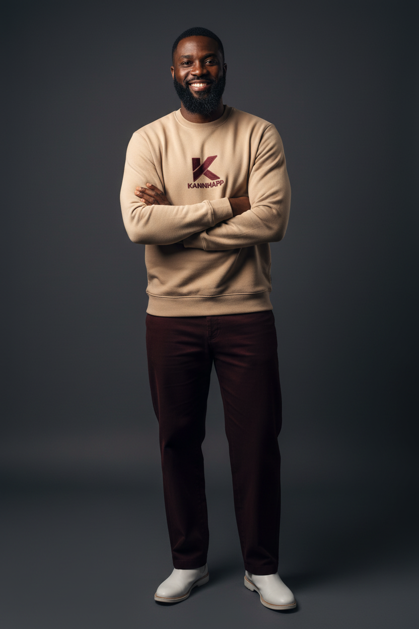 Crewneck KANNHAPP latte homme nigérian studio