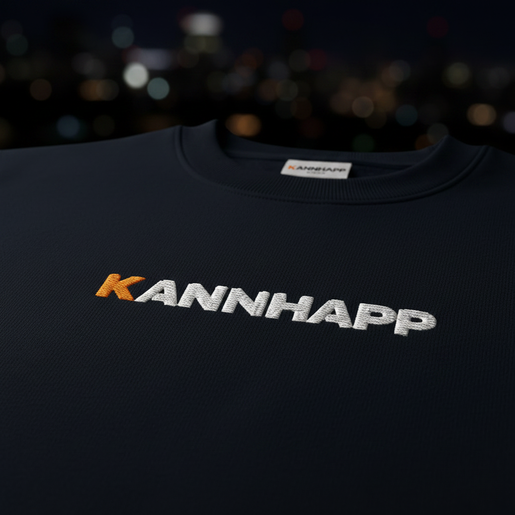 Crewneck KANNHAPP navy blazer plan rapproché logo