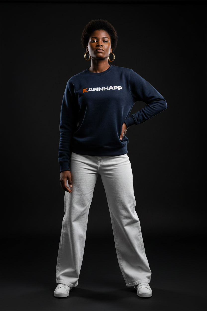 Crewneck KANNHAPP navy femme ivoirienne studio