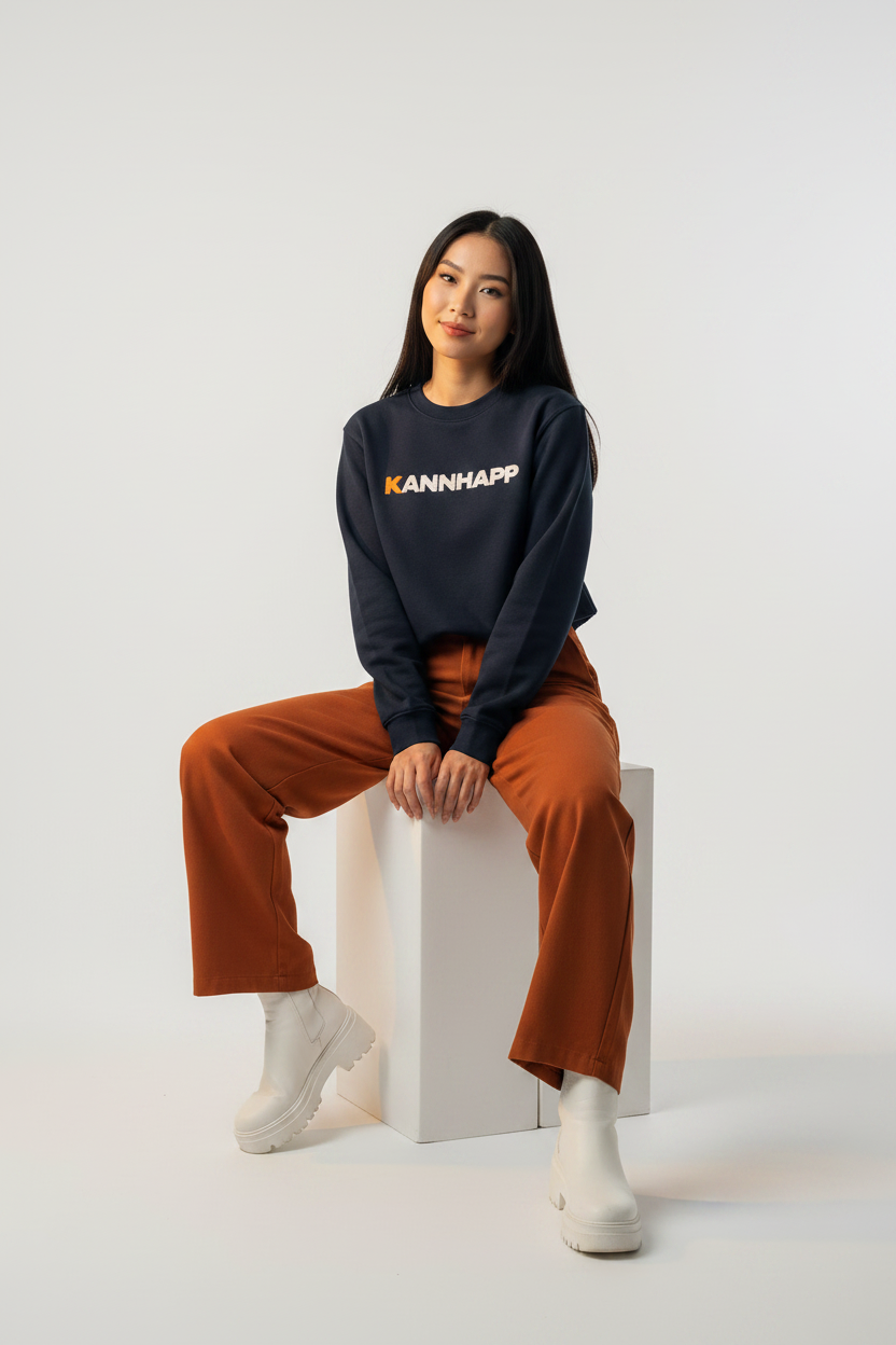 Crewneck KANNHAPP navy femme vietnamienne studio