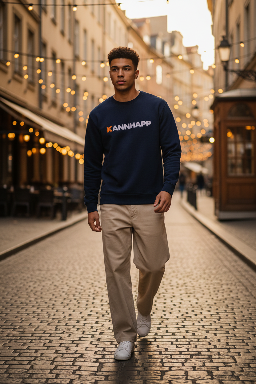 Crewneck KANNHAPP navy homme rue européenne
