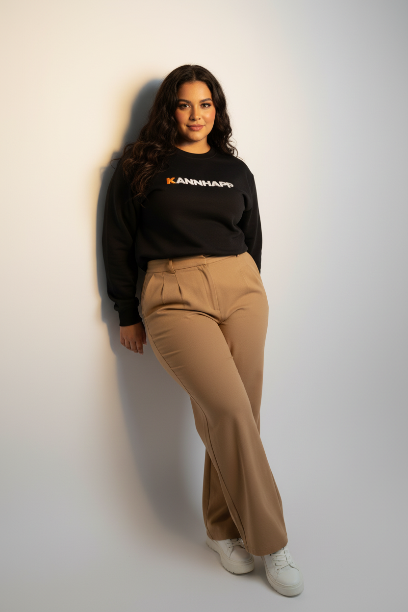 Crewneck KANNHAPP noir femme colombienne studio