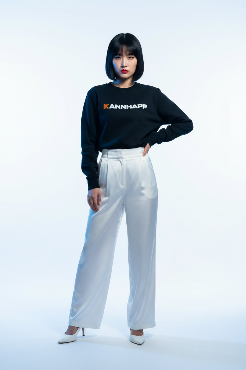 Crewneck KANNHAPP noir femme japonaise studio