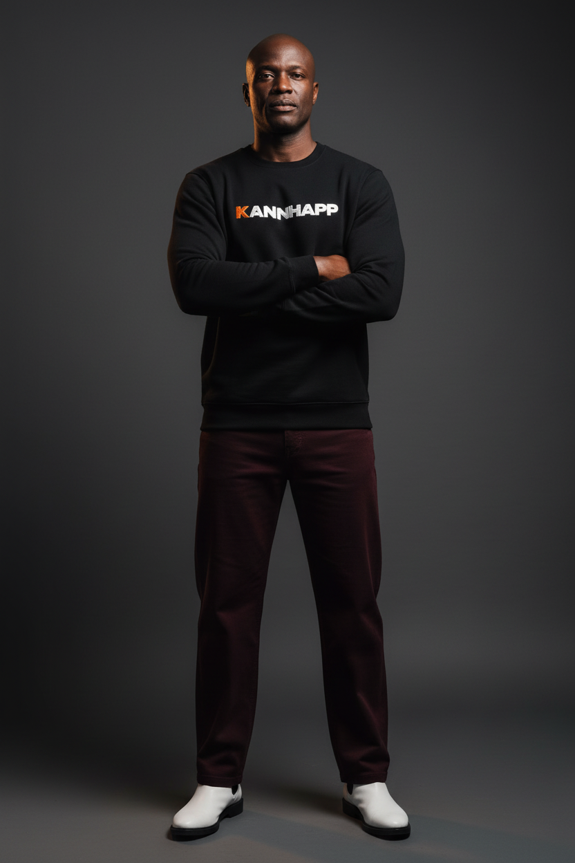 Crewneck KANNHAPP noir homme congolais studio