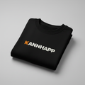 Crewneck KANNHAPP noir logo blanc K orange plié