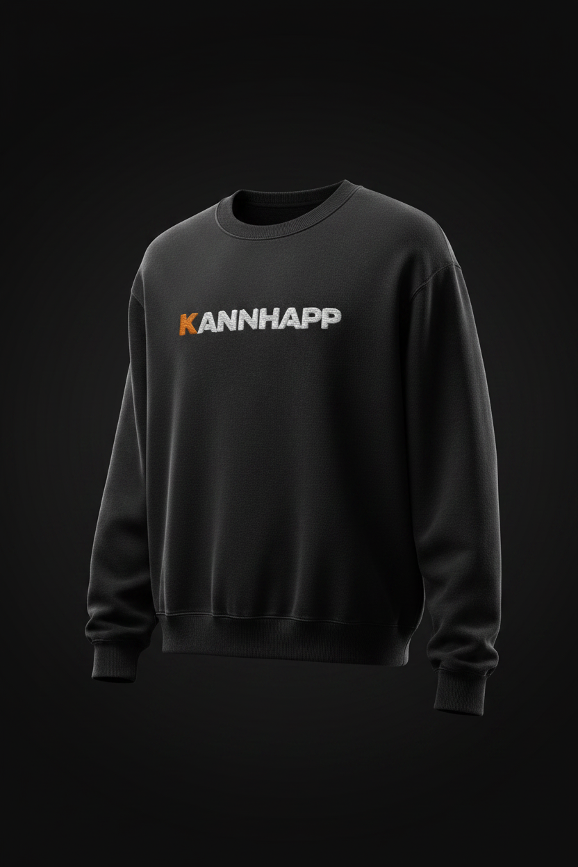 Crewneck KANNHAPP vintage black mannequin invisible logo parfait