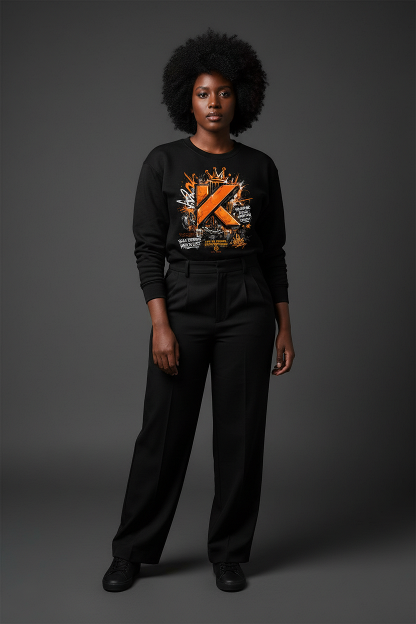 Femme Black afro - studio pro fond gris foncé