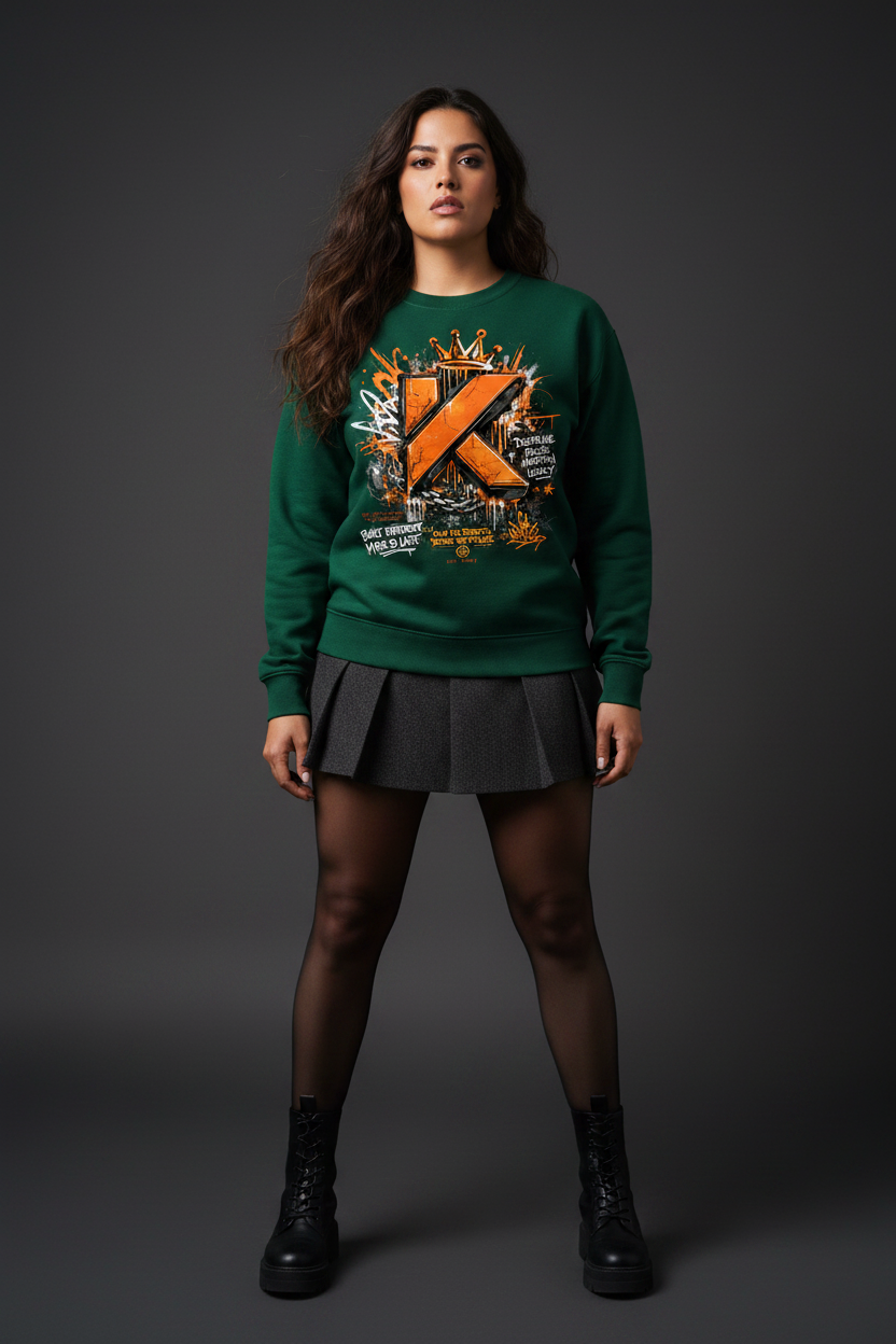 Femme Latina mini jupe plaid - Forest Green studio