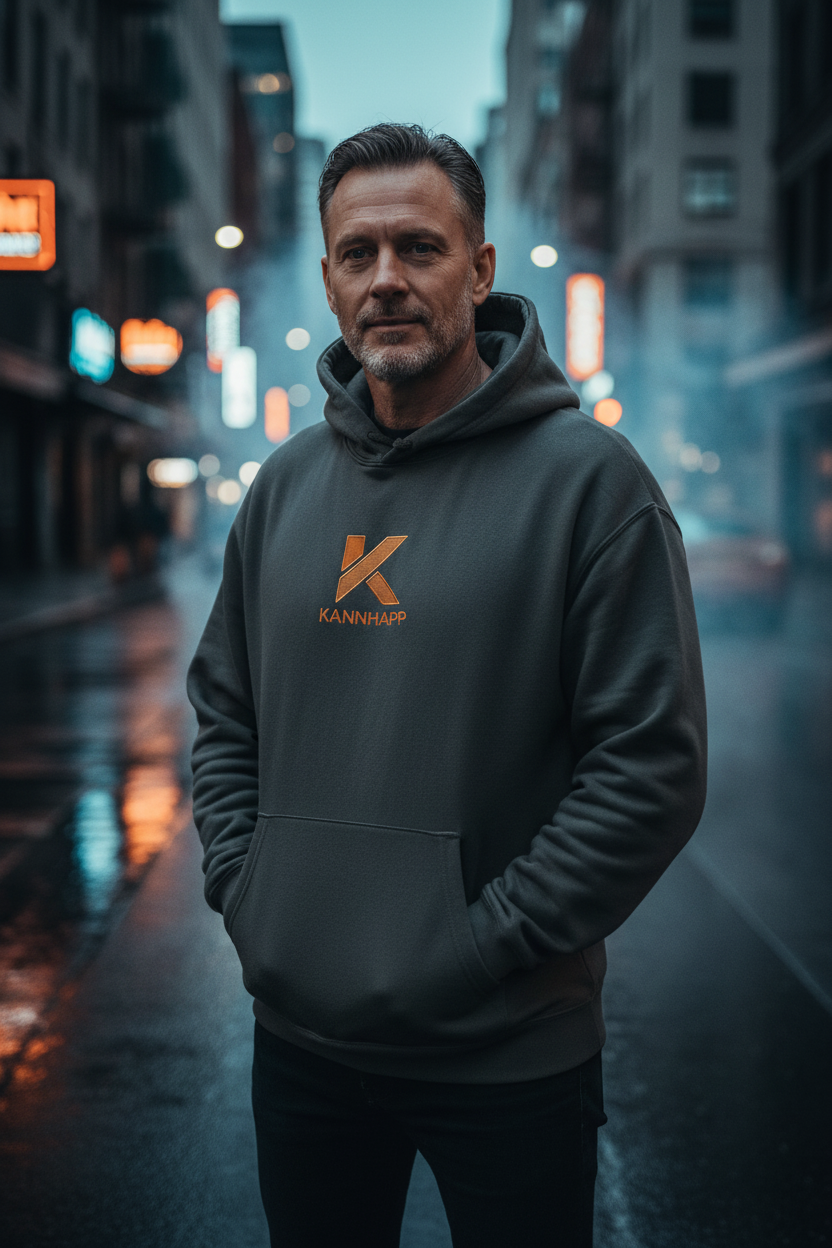 Hoodie Charcoal KANNHAPP - Modèle urbain