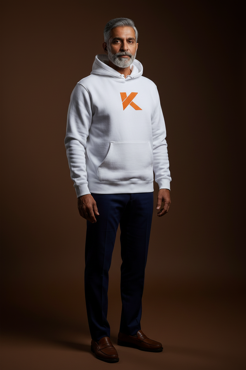 Hoodie KANNHAPP blanc homme indien studio