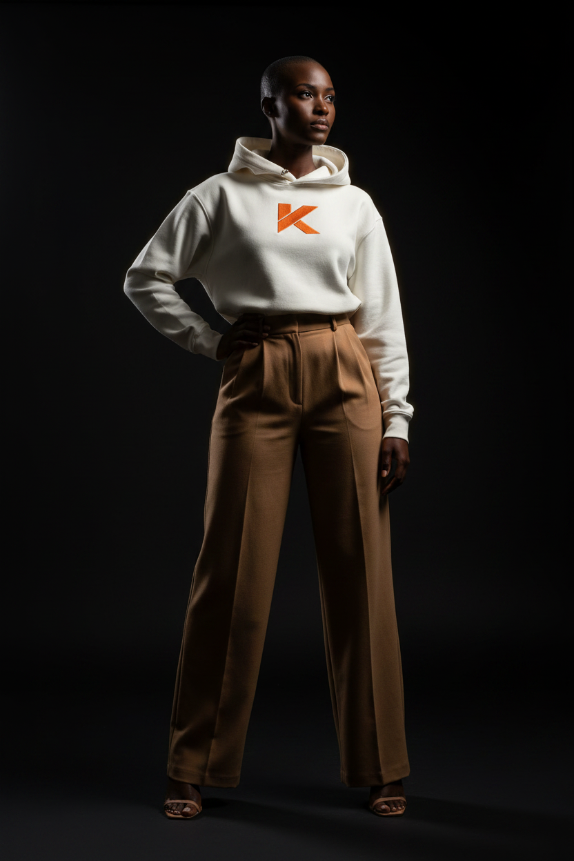 Hoodie KANNHAPP bone femme crâne rasé studio