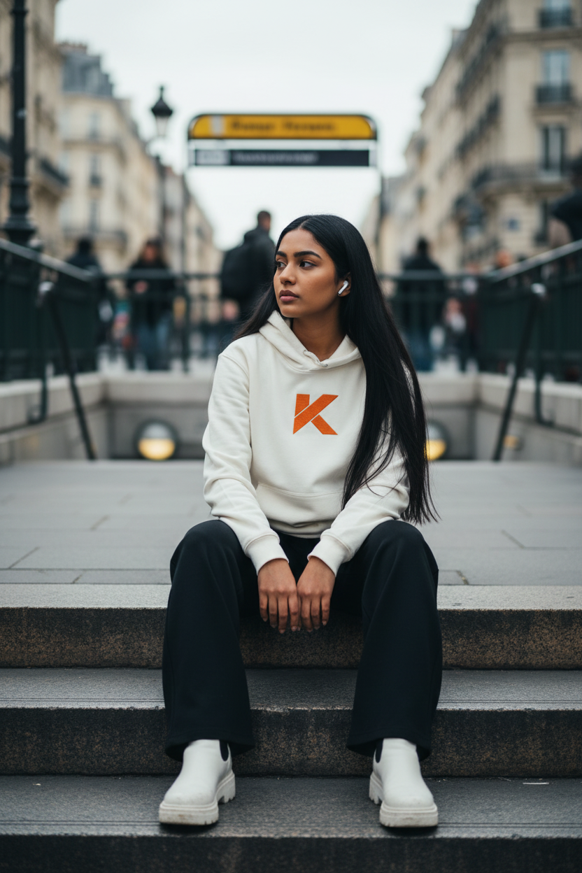 Hoodie KANNHAPP bone femme métro urbain