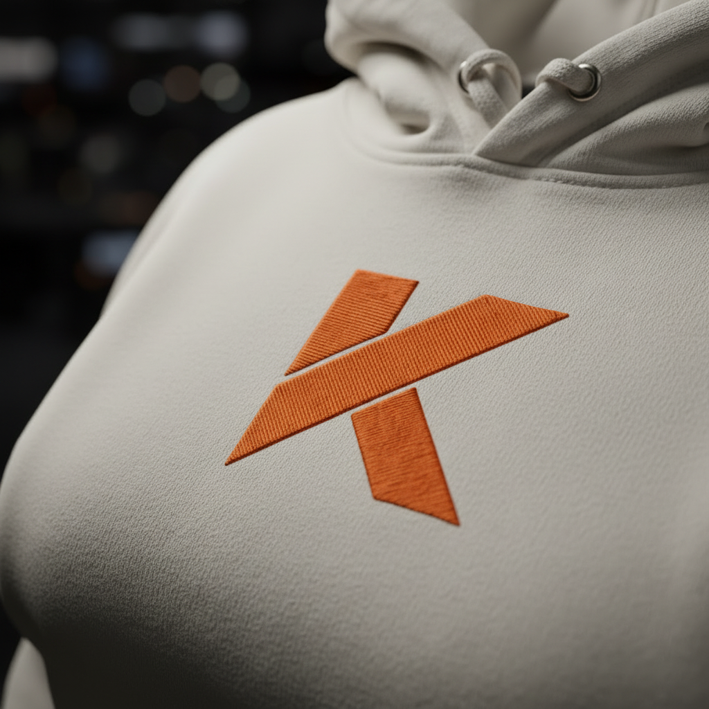 Hoodie KANNHAPP bone plan rapproché logo