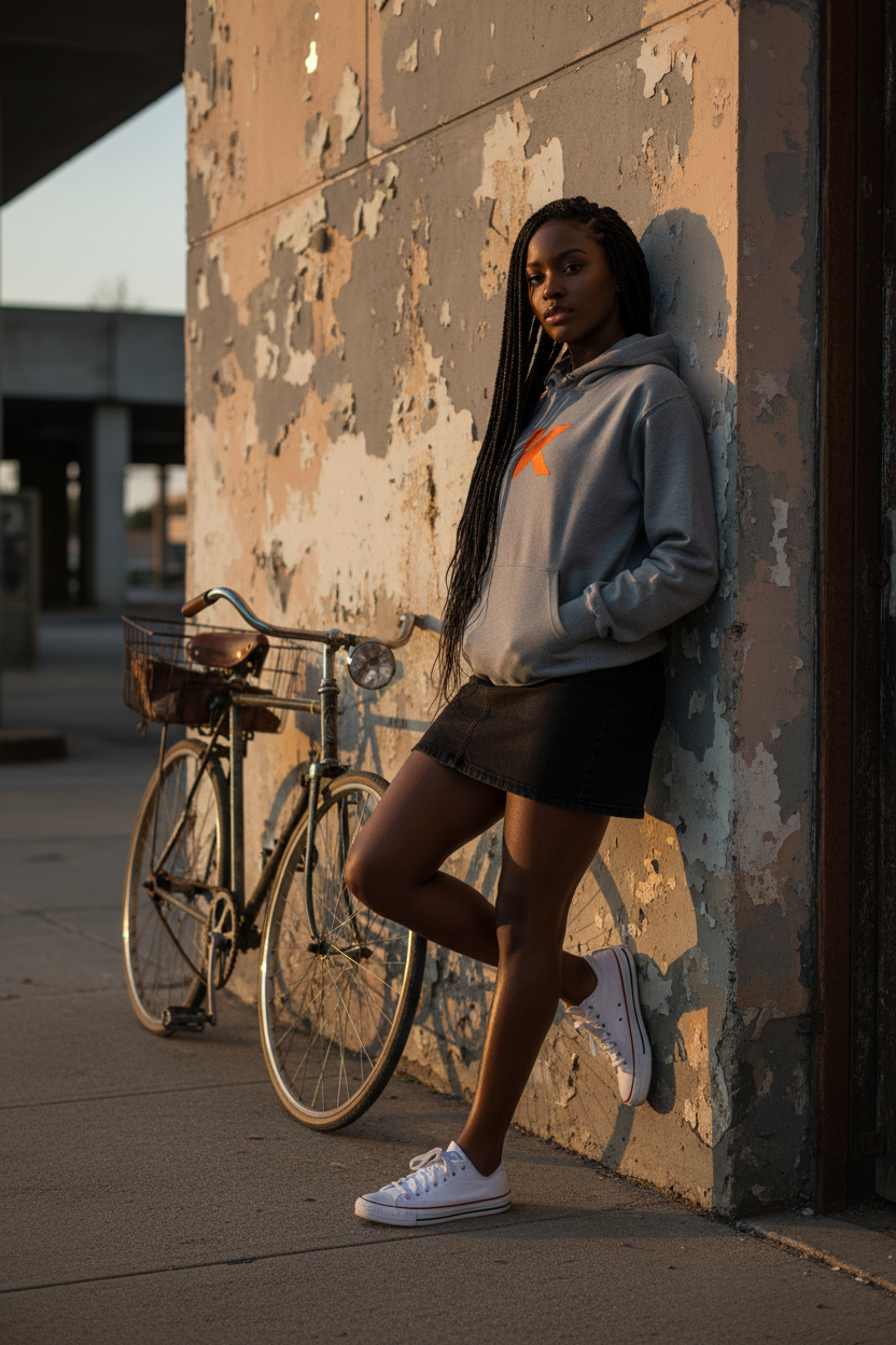 Hoodie KANNHAPP carbon grey femme afro vélo urbain