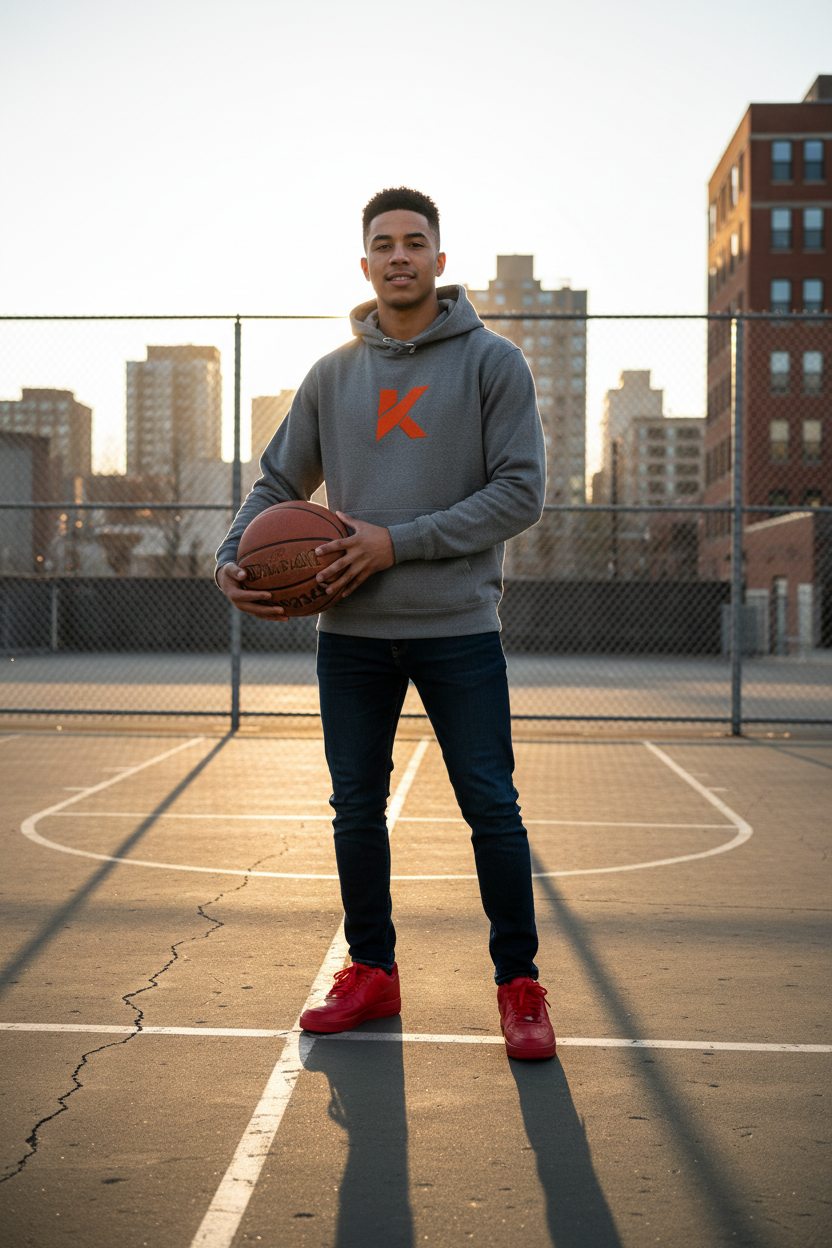 Hoodie KANNHAPP carbon grey terrain de basket