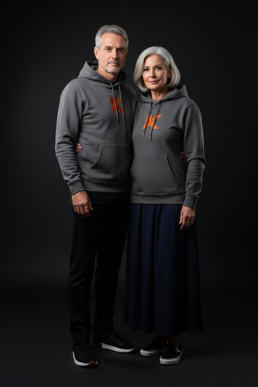 Hoodie KANNHAPP couple caucasien studio cinématographique