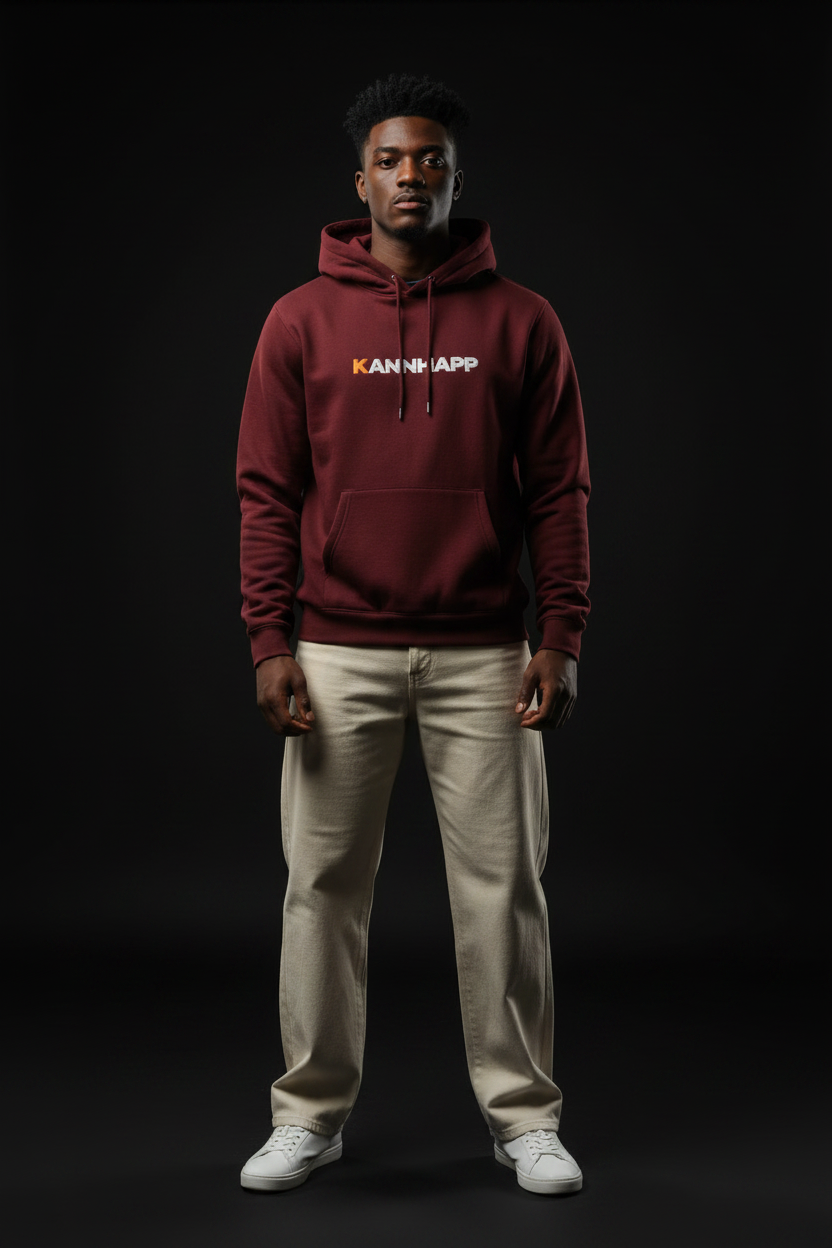 Hoodie KANNHAPP maroon homme nigérian studio
