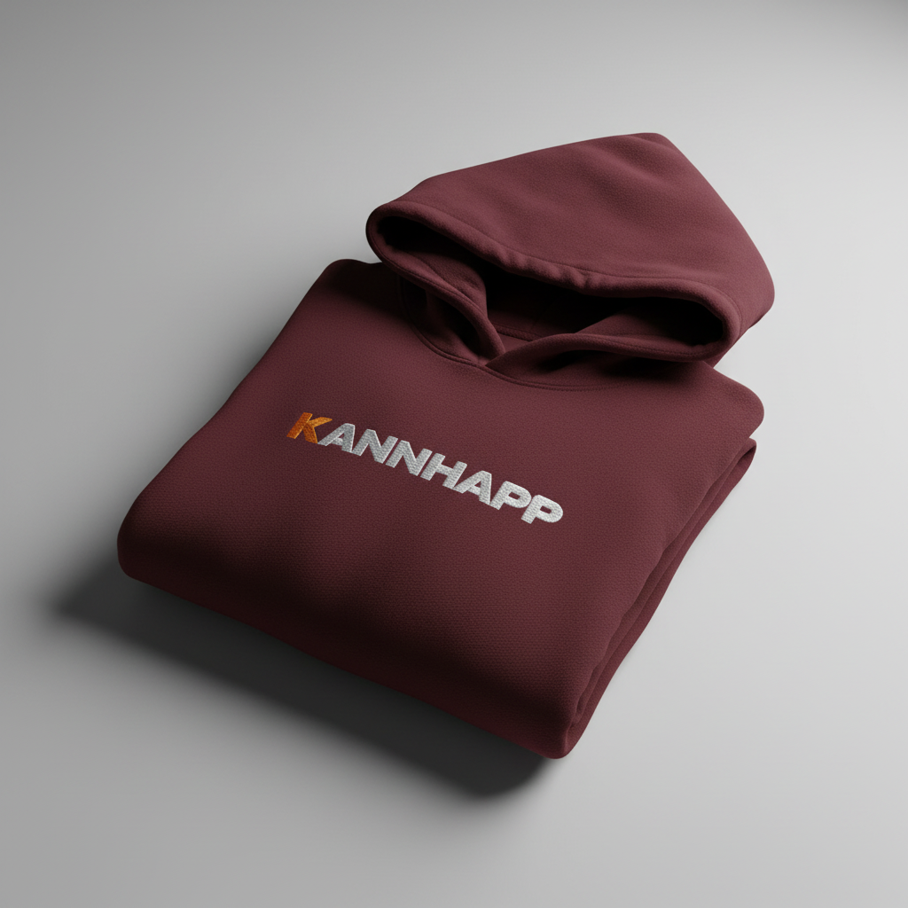 Hoodie KANNHAPP maroon plié catalogue