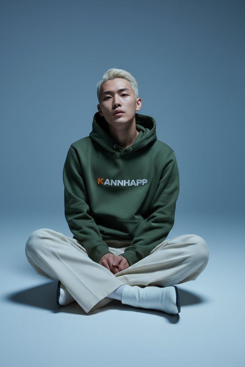 Hoodie KANNHAPP military green homme coréen studio