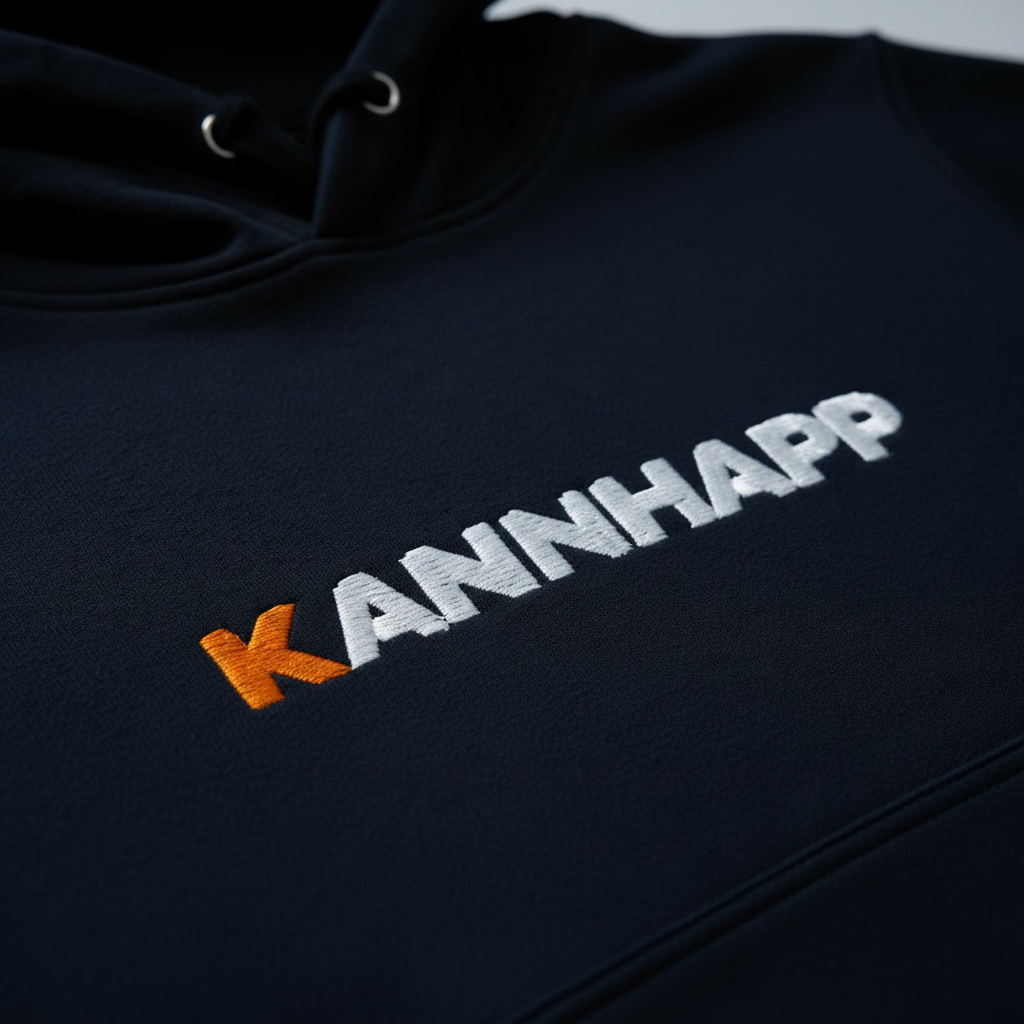Hoodie KANNHAPP navy blazer plan rapproché logo