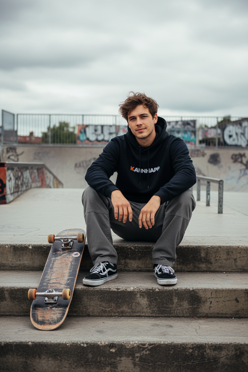 Hoodie KANNHAPP navy homme skatepark