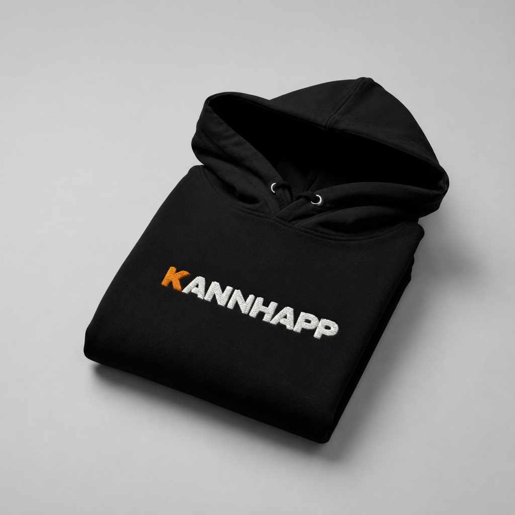 Hoodie KANNHAPP noir plié catalogue