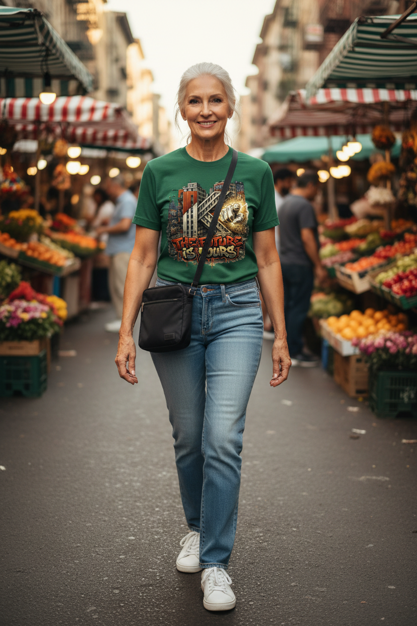 Modèle 5 - Femme marché urbain