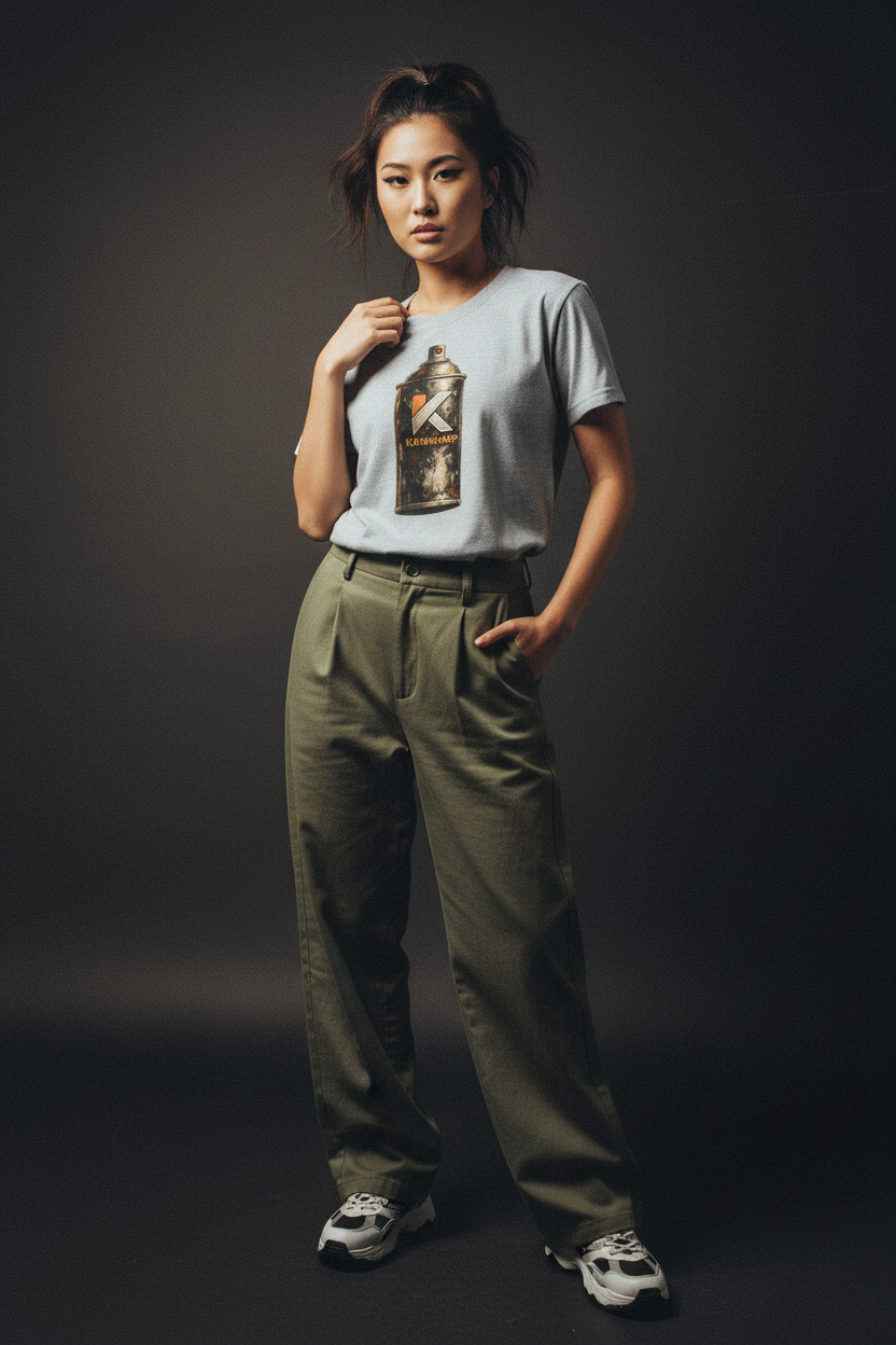 Modèle - Femme asiatique streetwear