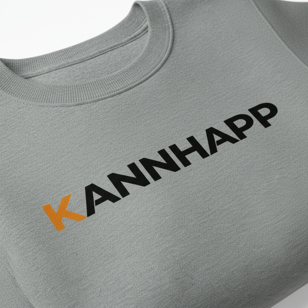 Plan Rapproché Angle - Logo KANNHAPP Floqué Sport Grey