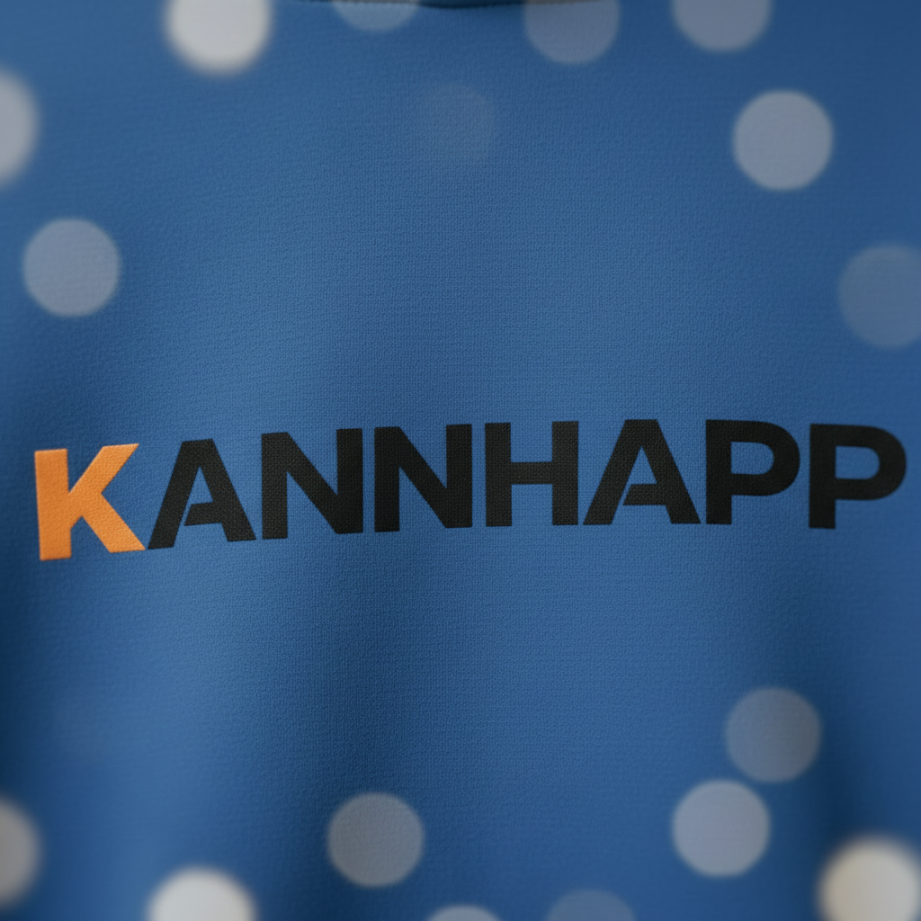 Plan rapproché logo KANNHAPP - Hoodie Indigo Blue