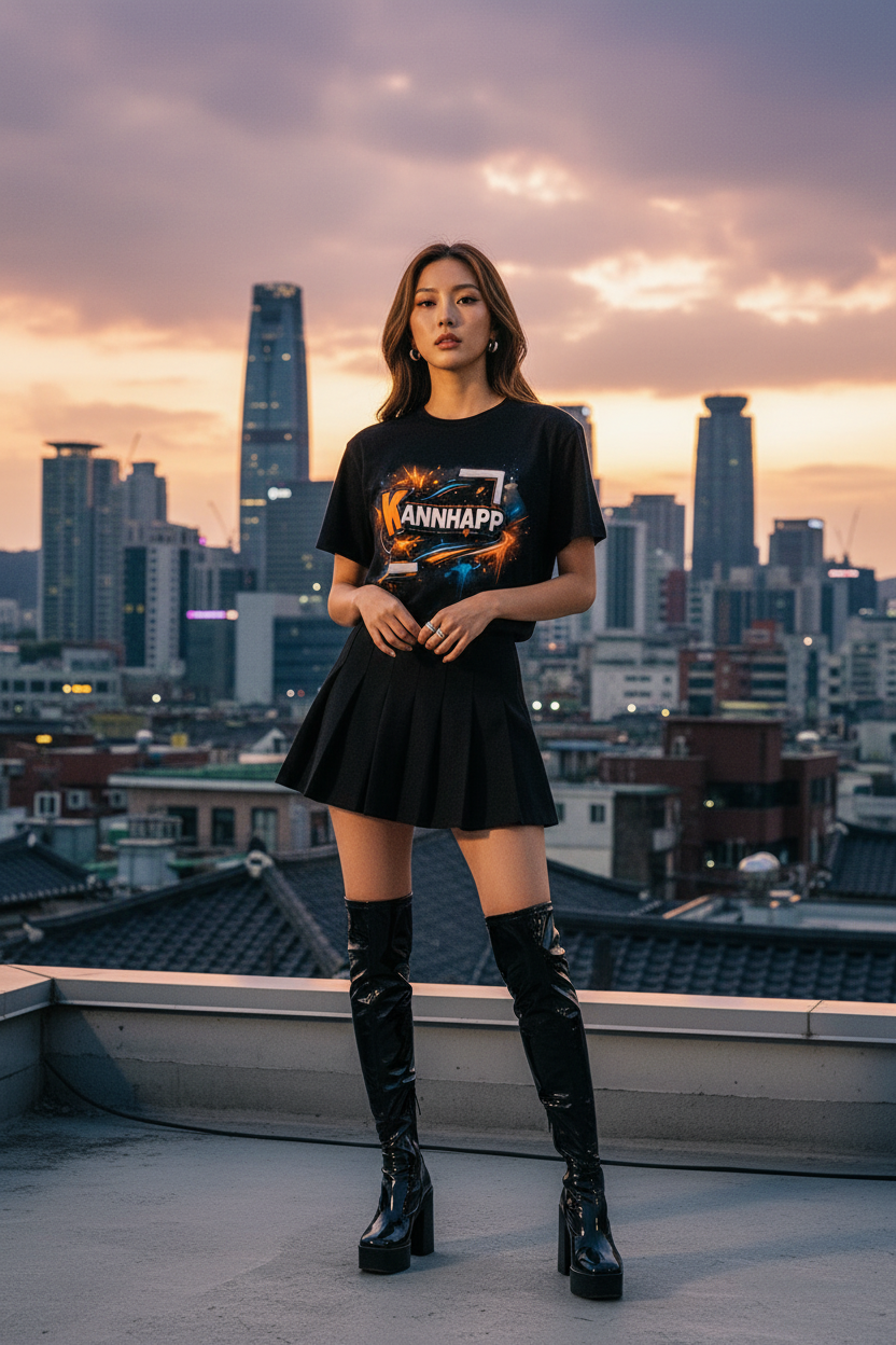 Seoul - Femme rooftop