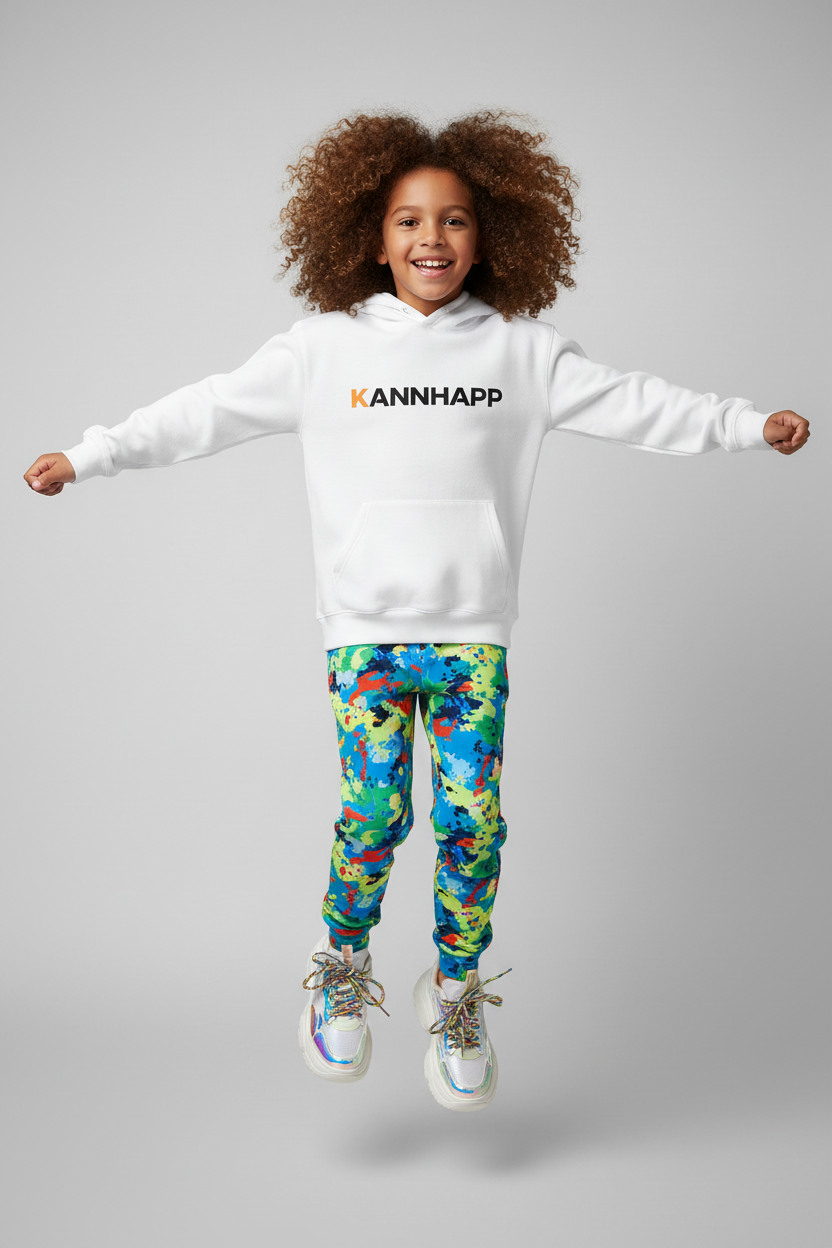 Studio - Hoodie Blanc KANNHAPP Enfant Look Playful