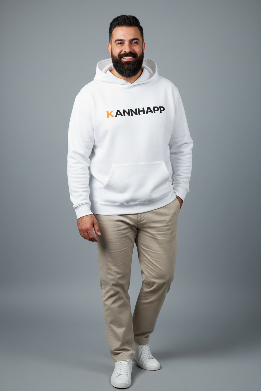 Studio - Hoodie Blanc KANNHAPP Look Casual Confort