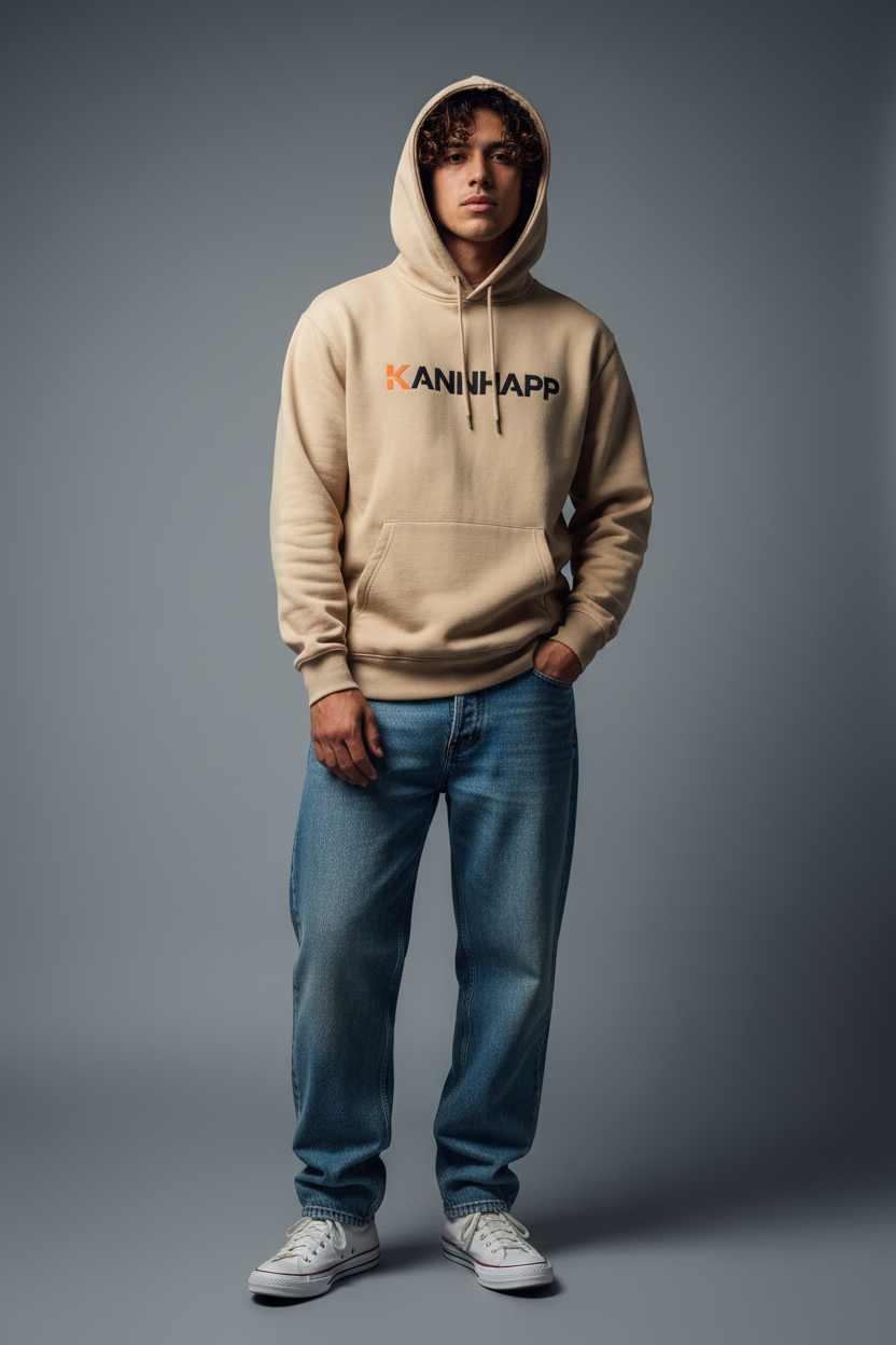 Studio - Hoodie Sand KANNHAPP Look 90s Streetwear