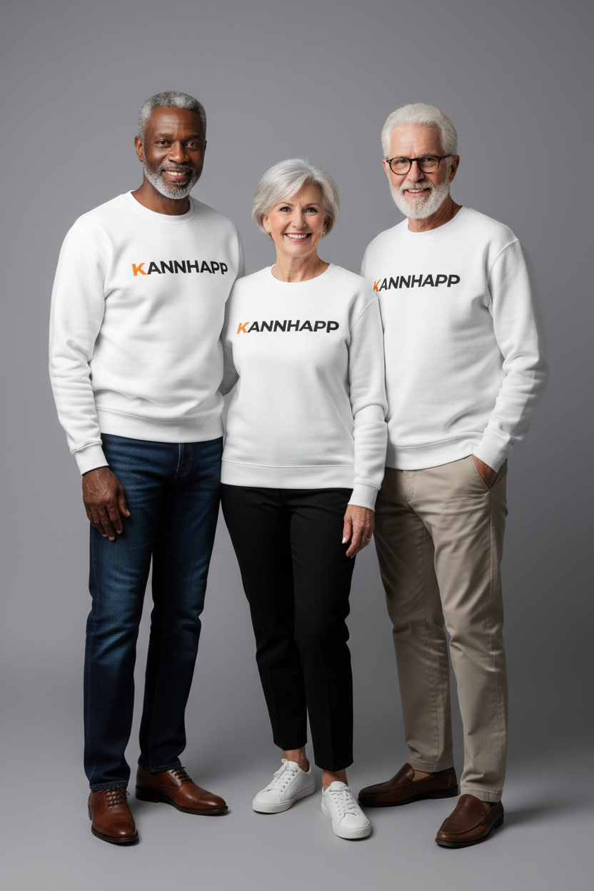 Studio Seniors Mixte - Crewneck Blanc KANNHAPP Afro Caucasien