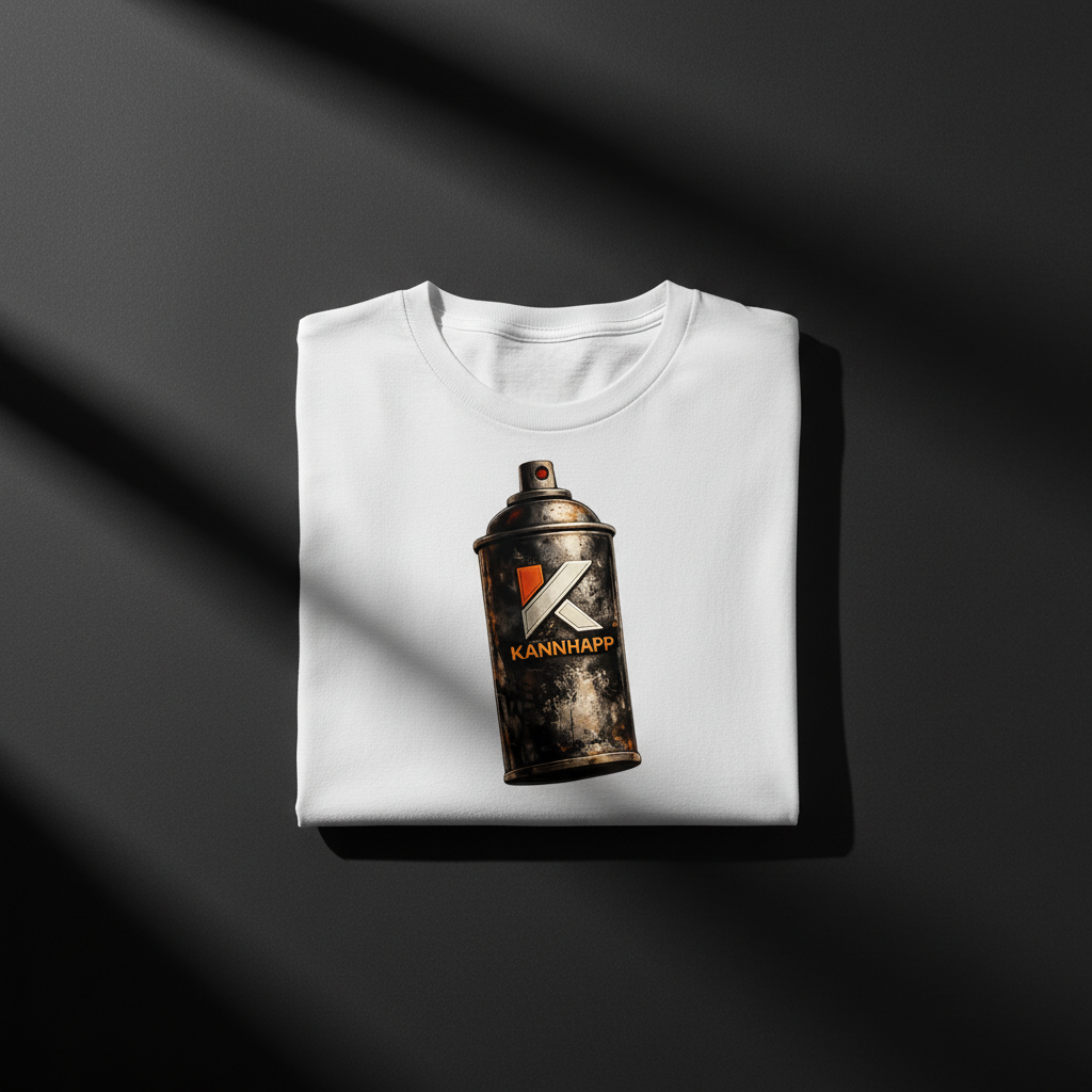 T-shirt blanc plié catalogue