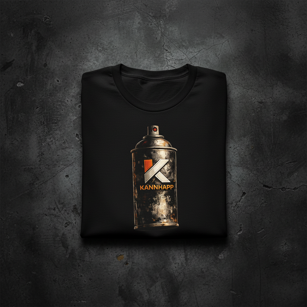 T-shirt noir plié