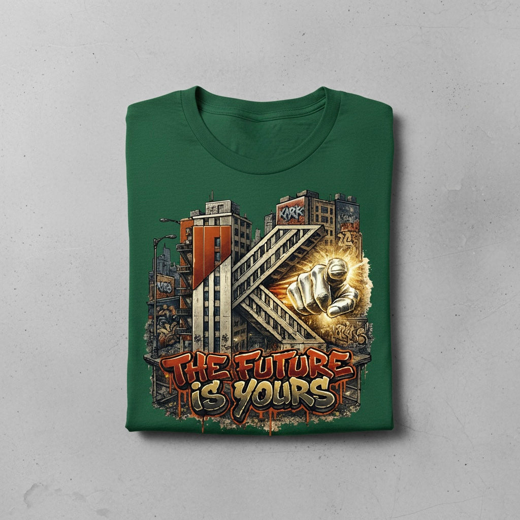 T-shirt "The Future Is Yours" - Forest Green | KANNHAPP